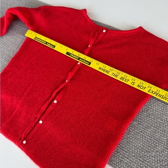 Sezane Red Wool Gaspard Cardigan Sweater Size Small NWOT - Picture 6 of 9
